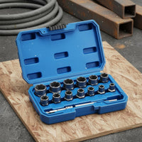 40 Pieces High Hardness Stripped Nut Extractor Socket Set Non-Slip Grip Bolt and Screw Extractor Kit Broken Bolt Remover Kit Chrome Molybdenum Steel for Mechanics, DIY Enthusiasts, Workshop, Garage