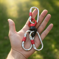 Swivel Connector with Loop Metal Rotating Connector for Aerialists, Airborne Aerial Fitness, Home Studio