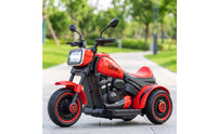Push-Along Motorcycle Powered Motorcycle with Music 3-Wheel Electric Tricycle for Young Children, Children, Backyard, Park, Playroom
