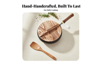 Hand-Hammered Iron Wok No Coating Traditional Chinese Wok Uncoated Carbon Steel Pan Thick Bottom Thin Wall