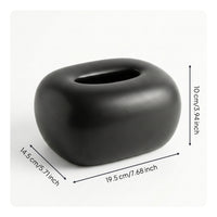 Decorative Rounded Rectangular Tissue Box Cover Elegant Facial Tissue Holder for Office