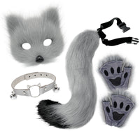 animals Costume Set Masked Furry animal Cosplay Accessories Adjustable Animal Headpiece Set for Cosplayers