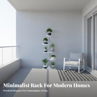 Space-Saving Hanging Railing Rack Anti-Rust Hanging Railing Basket Weather-Resistant Balcony Shelf Adjustable Hooks for Apartment Dwellers, Gardeners, Homeowners, Patio, Porch, Window, Fence
