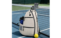 Multiway Carry Pickleball Backpack Convertible Strap Pickleball Bag Multi-Pocket Design Tennis Backpack Bag Side Pockets