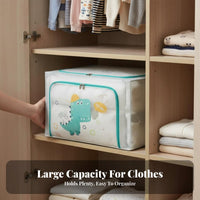Foldable Design foldable Clothes Box with viewing panel Large Capacity Lidded Storage container with viewing panel particle-proofresistant Lid Closet Organizer Stackable for Students, homeowners, Wardrobe, Bedroom, Dorm Room, On Shelves