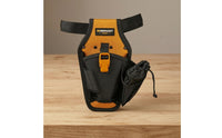 Buckle Closure Drill Tool Waist Bag Reinforced Stitching Tool Waist Bag Side Pocket Drill Pouch Black Orange