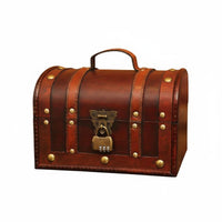 Wooden Treasure Chest Lockable Vintage Wooden Treasure Chest Portable