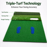 Chipping Practice Mat 120x150cm, Driving Range Mat for Home Backyard Garage, Portable EVA Putting Hitting Mat for Outdoor Indoor