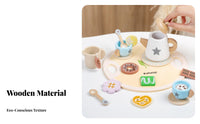 Role-Playing Fun Afternoon Tea Playset Encourages Creativity Afternoon Tea Toy Develops Fine Movement Skills Play Food Set Realistic Design for Children, Preschoolers, Toddlers
