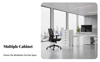 Minimalist Design Wheeled Utility Cart with Drawer Adjustable Shelf Office Cabinet Multi-Functional Storage Furniture Large Capacity for Students, Crafters, Study Room, Under Desk