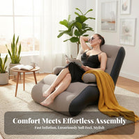 S-Shaped Inflatable Lounger Ergonomic Contoured S-Shaped Inflatable Seat Fast Inflation Inflatable Lazy Sofa for Students, Teens, Rest Ping, Bedroom