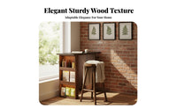 Solid Wood Construction Backless Wooden Saddle Stool Integrated Footrest Backless Saddle Perch Rustic Aesthetic Bar Chair High Weight Capacity for Cafe Owners, Homeowners, Adults, Kitchen Island, Restaurant, Reception Area, Balcony