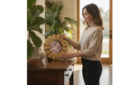 Vintage-Inspired Round Photo Frame Scalloped Round Picture Frame Elegant Easy to Clean for Dresser, Mantel, Entryway