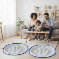 2 Pieces Oval Cat Litter Mat Wipe-Clean Litter Box Mat Waterproof Scatter Control Pad Washable for Cats