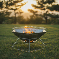 Briquette Grill with Carry Bag Convenient Portable Grill with Storage Bag for Campers, Backpackers, Picnics