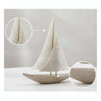 Sailboat Ornament Minimalist Sailboat Sculpture Modern Tabletop Decor for Homeowners, Decorators, Entryway