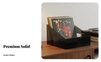Vinyl Album Storage Box Large Capacity Wooden LP Album Box Vintage Design