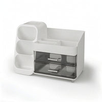 Makeup Organizer with Drawers Desktop Vanity Organizer with Side Cubbies Cosmetic Storage Drawer Unit Divided for Teens