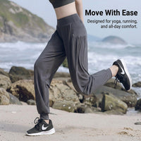 Joggers for Women with High Waist and Elastic Design, Harem Pants in Soft Modal Textile, Plus Size Tracksuit Bottoms for Running and Fitness