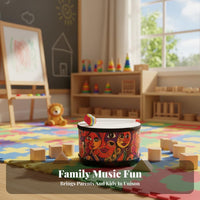 Orff-inspired approach Inspired children's Gathering Drum Promotes Group Collaboration Large Commtogetherness Drum Includes 2 Mallets Percussion Instrument for Preschoolers, Music Educators, Kindergartens, Classrooms, Classroom, Playrooms