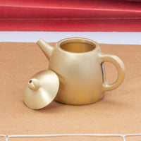 Creative Solid Brass Teapot Ornament for Office and Home Decor