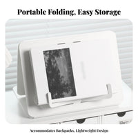 Portable Foldable Bookrest with sheet holders Multi-Functional Adjustable perusing Rest Eron the movenomic Book Stand Handshandshands-off for Professionals, Musicians, Study Room, Home Office, Bedroom, Library
