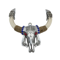 Bovine Cranium Engraved Bovine Cranium Wall Hanging Decorative Ornament for Collectors