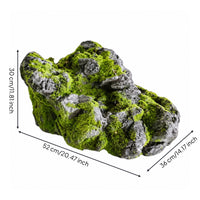 Faux Lichen Rock Natural-Looking Lichen-Covered Rock Artificial Mossy Stone Realistic Indoor for Photographers