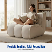 Low-Profile Sofa, Lazy Single Chair, Chenille Fabric, Modern Minimalist, Bedroom, Balcony, Lounge