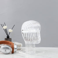 Hollow Head Headphone Storage Space Saving Transparent Head Bust Stand