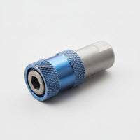 Drill to Screwdriver Adapter Quick-Release Hex Shank Adapter with M10 Thread Bit Holder Knurled Tool Accessories Compact