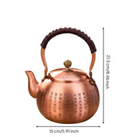 Hammered Copper Teapot Handmade Hammered Copper Kettle Classic for Kitchen Decor