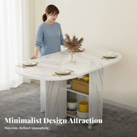 Multi-Functional Folding Dining Trolley Multifunctional Convertible Dining Console Mobile Space-Saving Furniture Extendable for Small Apartment Dwellers, Students, Families, Studio Apartments, Kitchen, Living Room, Home Office