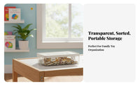 Transparent Sorting Case with Compartments Multi-Functional for Craft Room, Kids