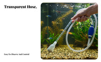 Fish Tank Siphon Cleaner Easy to Use Manual Aquarium Siphon Press Bulb Fish Tank Water Changer for Beginners, Small Tanks, Desktop Aquariums