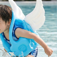 Front Buckle Winged Swim Vest Shoulder Straps Inflatable Swim Vest for Swimming
