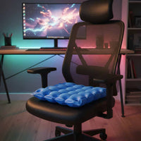 Square 25-Hole Cushion Even Weight Distribution Air-Filled Seat Pad Easy to Inflate Pressure Relief Pad for Office Workers Women, Car