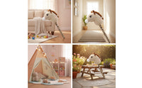 Stuffed Hobby Horse with Leopard-Print Shaft Soft Soft Horse Head Stick Toy Lightweight for Toddlers