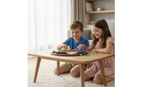 Tabletop Wooden Chinese Checkers Board Classic Marble Game Board with Storage Bag Sturdy Premium for Coffee Table