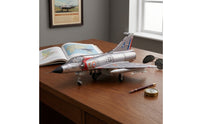 French Fighter Jet Historic Fighter Model Plane Silvery Die-Cast Aircraft toy Detailed Cast-Metal Plane Model for History Buffs