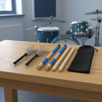 7 Pieces Drum and Brush Set Versatile Sound Options Retractable Wire Drum Brushes Includes Storage Bag Percussion Accessory for Practice Practice Time