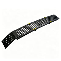 2 Pieces Motorcycle Ramps Foldable Steel Loading Ramp Slip-Resistant for Motorcycle Riders