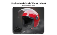 Electric Bike Helmet 3C Certified Riding Helmet with Visor Multi-Season Impact-Resistant Headwear for Men, Women, Winter