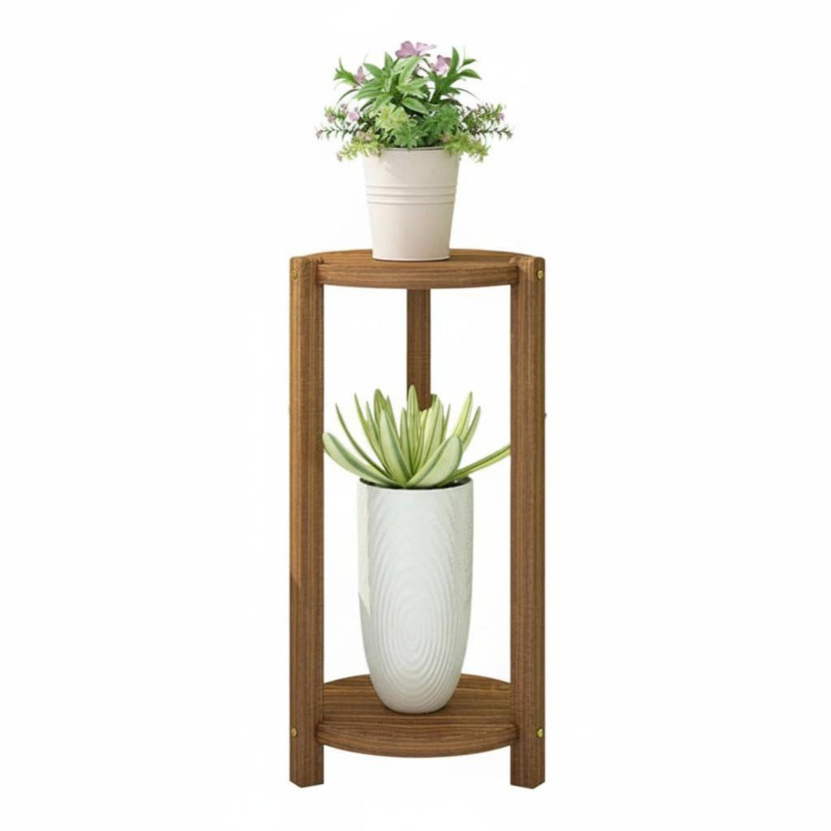 Multi-Tier Design Tiered Corner Plant Stand Minimalist Design Tiered Corner Stand Sturdy Construction Display Shelf Space-Saving for Home Decorators, Homeowners, Apartment Dwellers, Balcony, Living Room, Outdoor, Bedroom