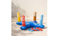 Color-Coded Hoop Toss Game with Rings Interactive Inflatable Water Toss Game Colorful Toy Portable for Backyard