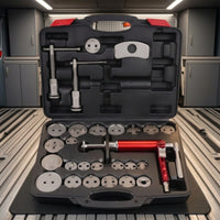 27 Pieces Disc Brake Pad and Caliper Service Tool Kit Heavy Professional Brake Caliper Tool Set with Storage Case Portable for Home Mechanics