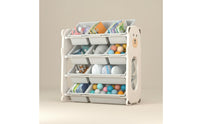 Toy Sorting Bin Shelf Easy to Organize Toy Storage Rack Child-Friendly Height Kids Storage Shelf for Young Children, Kindergarten, Playroom, Nursery