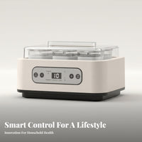 Adjustable Time and Temperature Control Yogurt Maker Multifunction Automatic Yogurt Maker English Panel Kitchen Appliance European Plug