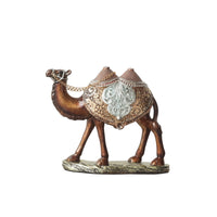 Camel Figurine with Saddle and Chain Ornate Decor Compact for Office, Art Lovers