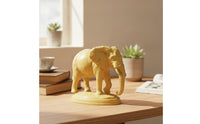 Wooden Elephant Figurine Handmade Elephant Figurine with Base Compact Car Interior